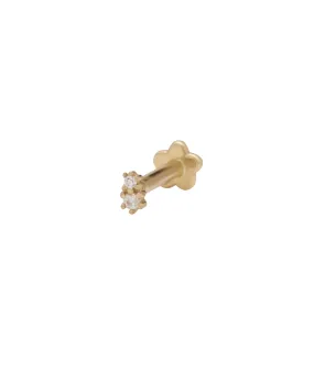 14K Solid Gold Petite Piercing Stud