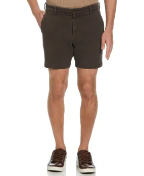 7" Stretch Dyed Solid Twill Short