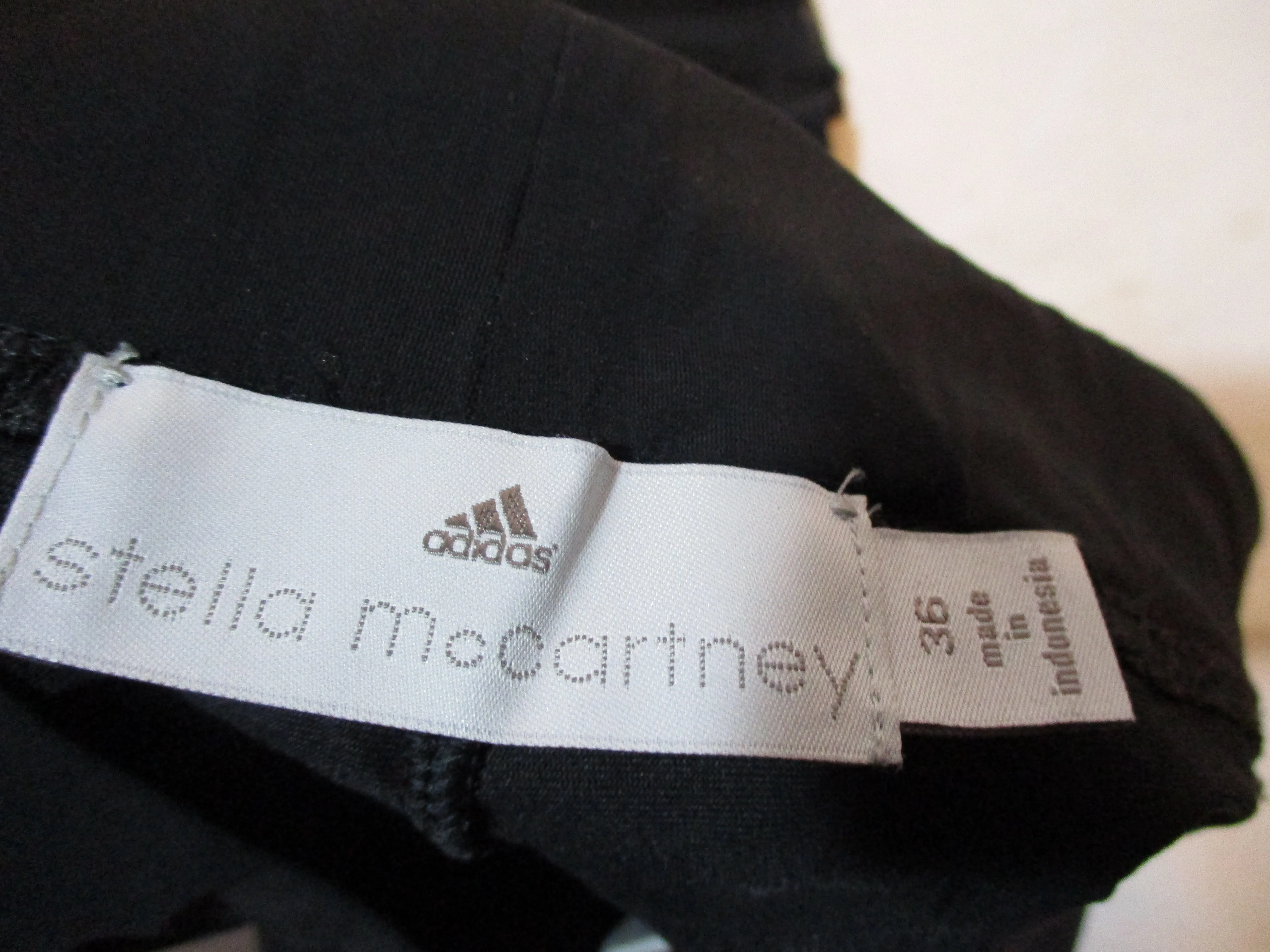 ADIDAS STELLA MCCARTNEY 3/4 RUN TIGHTS Legging 36 BLACK Pant