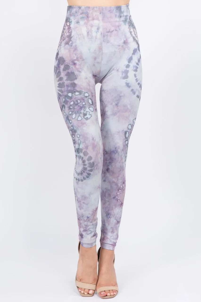 B4292AF High Waist Full Length Legging Tie Dye