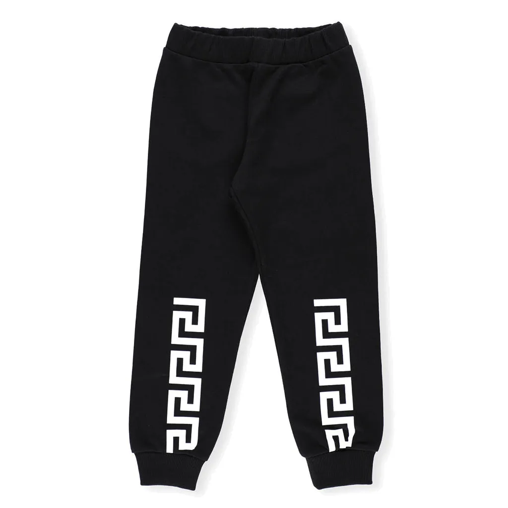 Black Greca Sweatpants