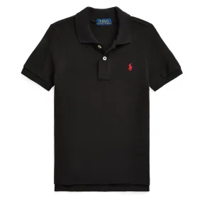 Black Logo Cotton Polo