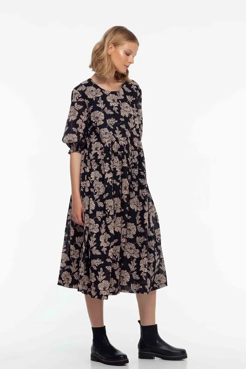 Blak - Dreamer Dress - Black/Tan Floral