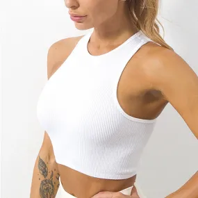 DressBetty - Solid Basic Seamless Streetwear Tank Tops