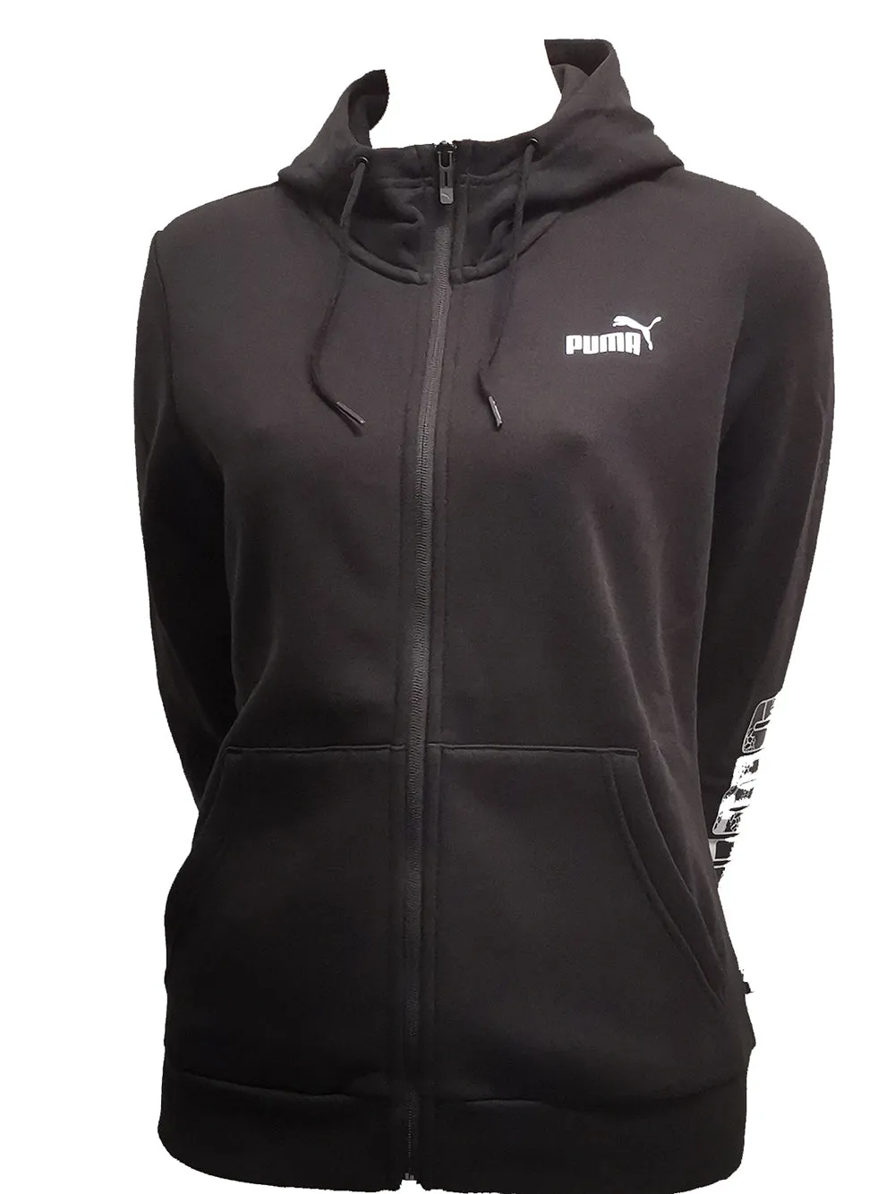 Felpa Puma da donna full zip con cappuccio Art:672989 nero