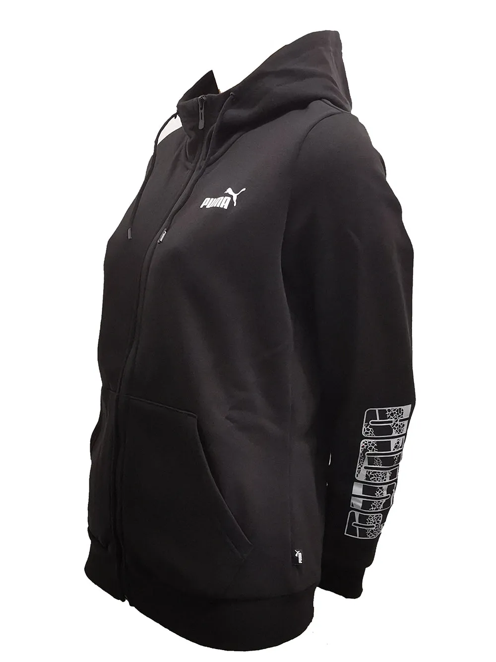 Felpa Puma da donna full zip con cappuccio Art:672989 nero