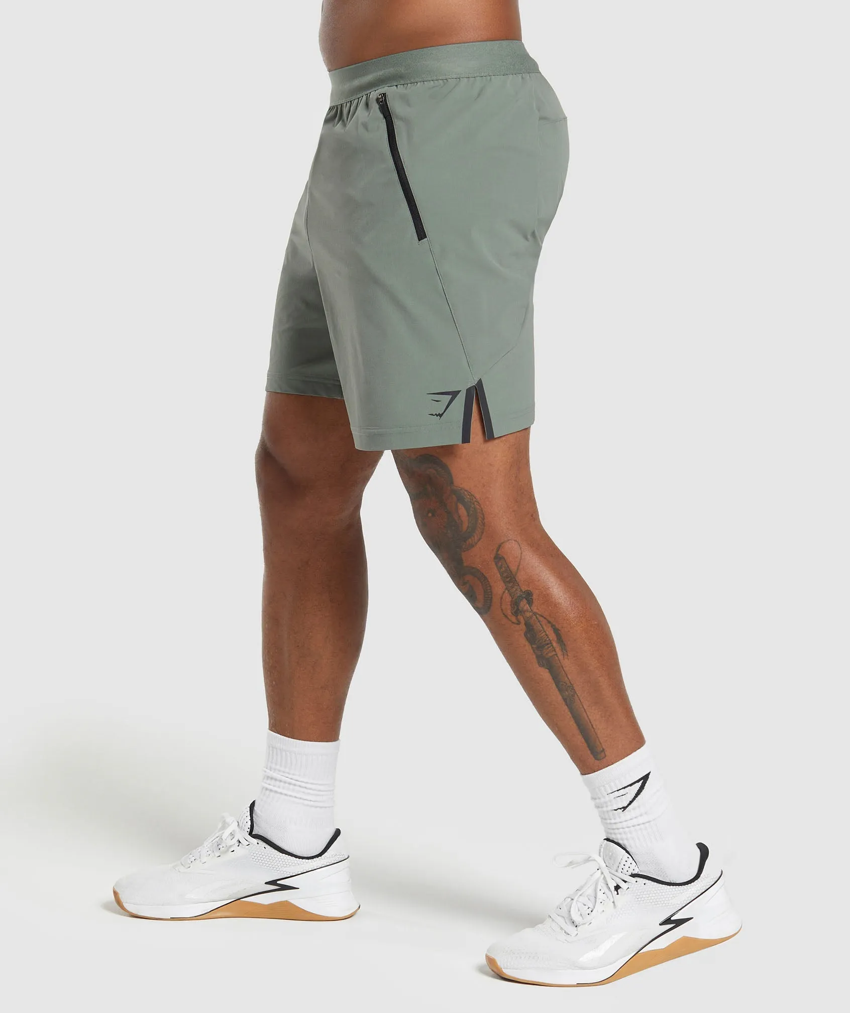 Gymshark Apex 7" Hybrid Shorts - Unit Green