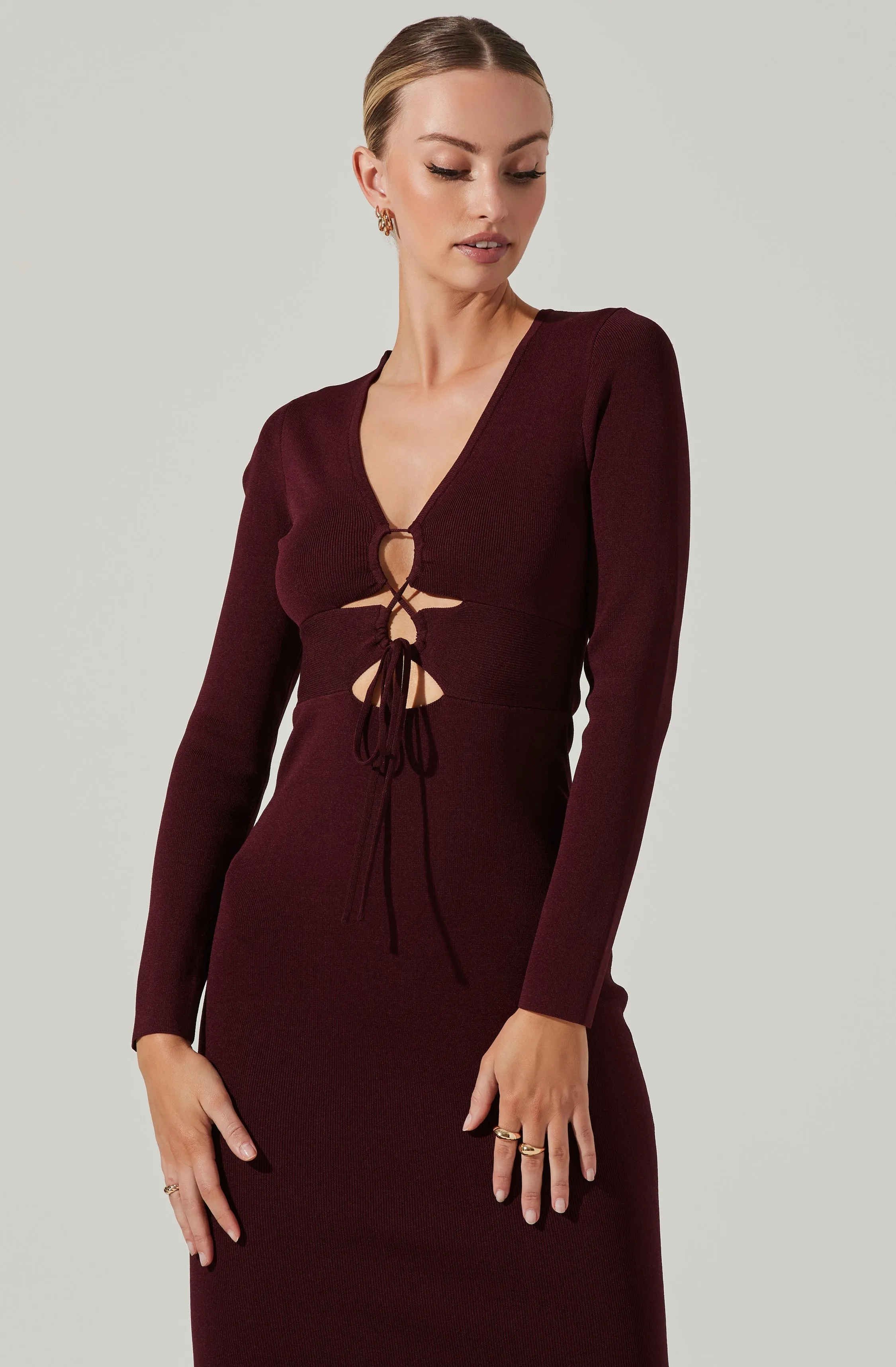 Jovie Front Cutout Bodycon Midi Dress