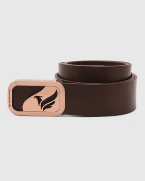 Leather Brown Solid Belt - Quakis