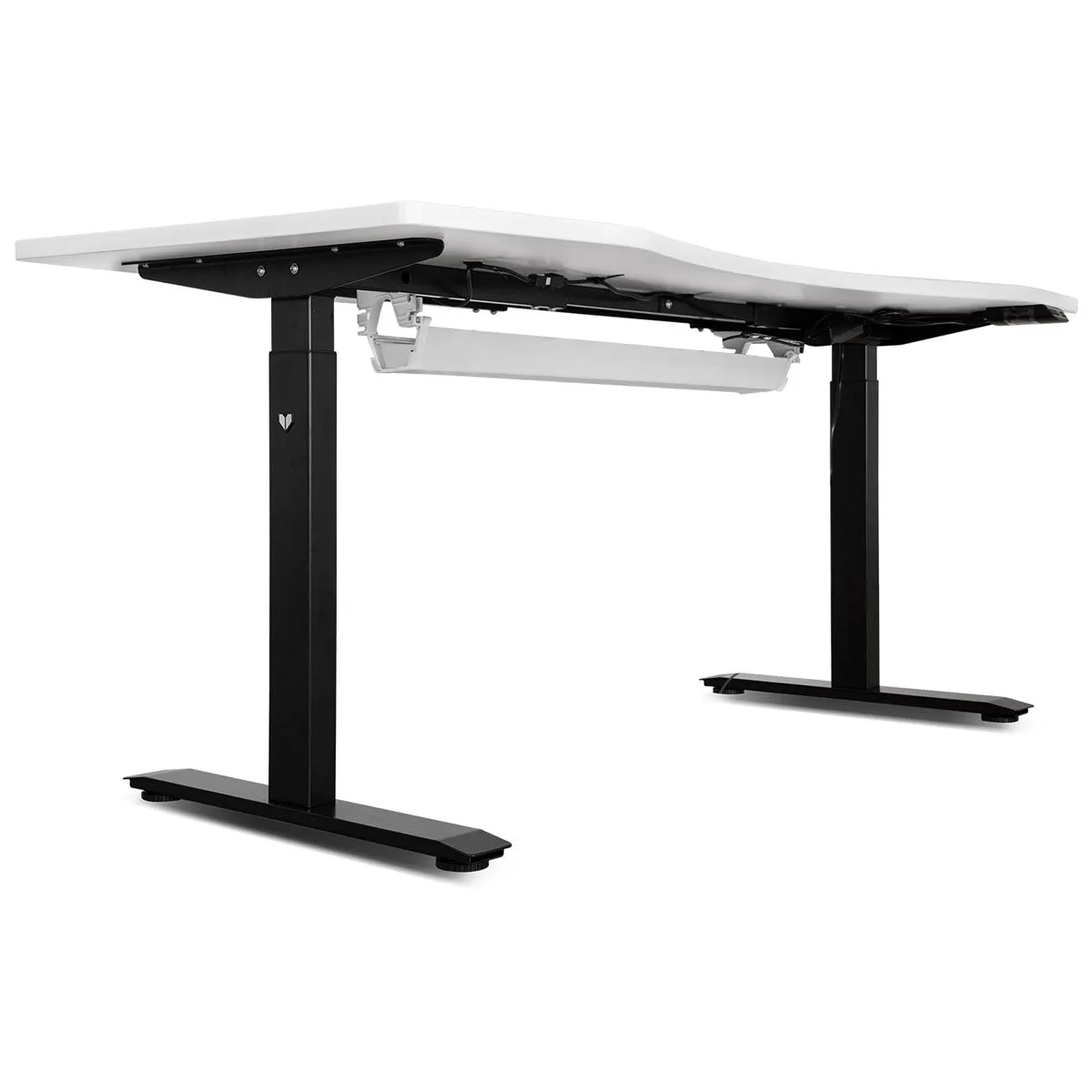 Lifespan Fitness - V-Fold Treadmill with ErgoDesk Automatic White Standing Desk 1800mm   Cable Management Tray