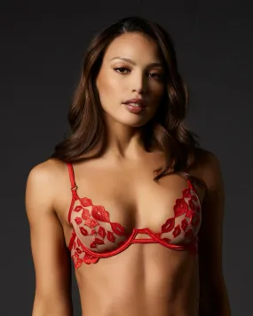 Marian Wired Bra Tomato Red/Sheer