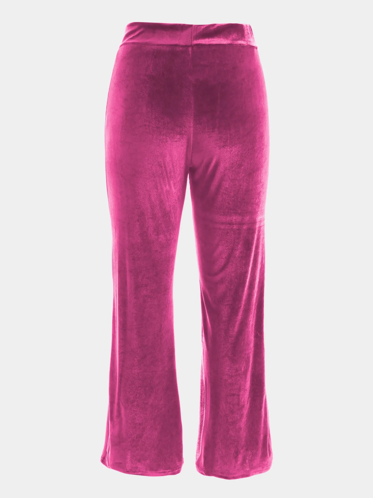 Midsize Elastic Vintage Velvet Straight Pants