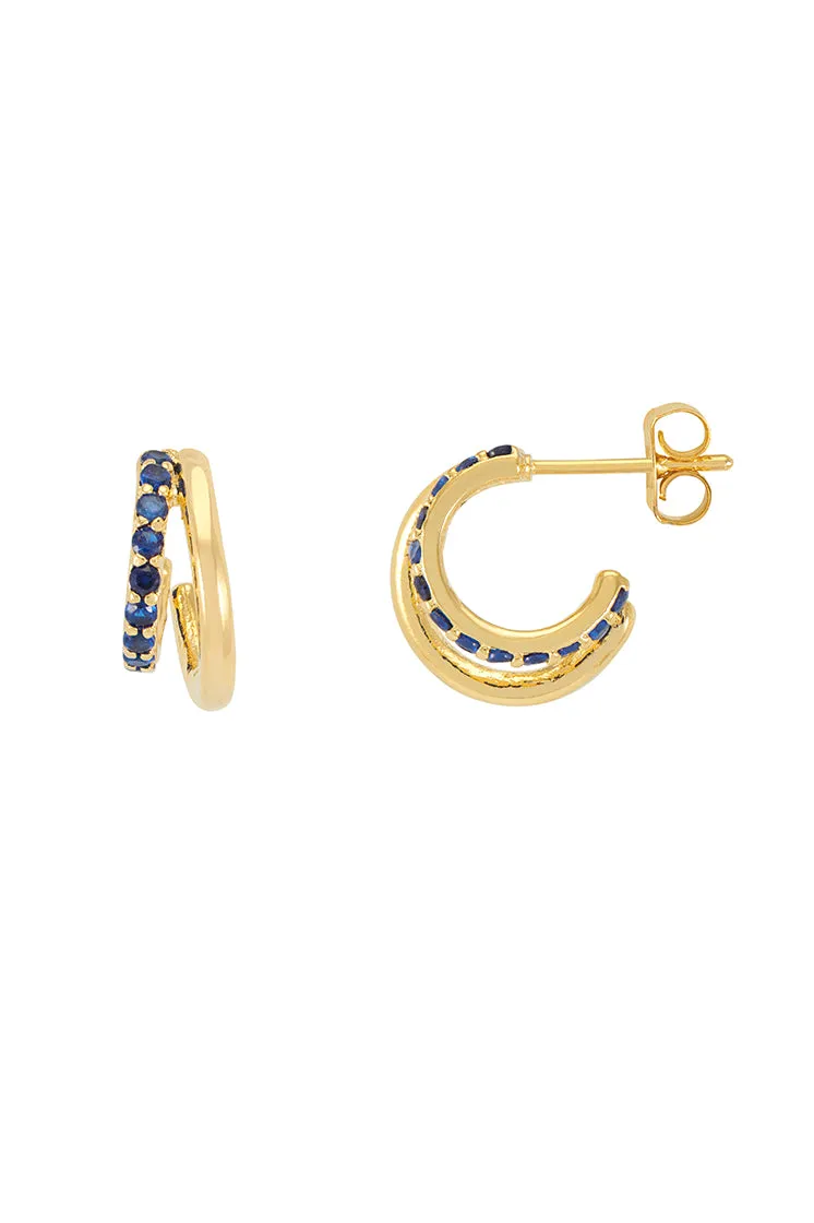 Pave Curl Hoops