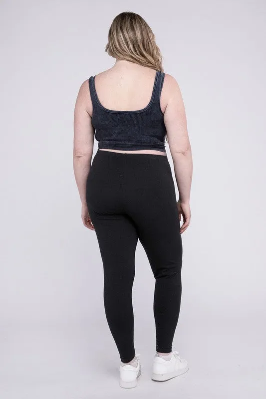 Plus Premium Cotton Full Length Leggings