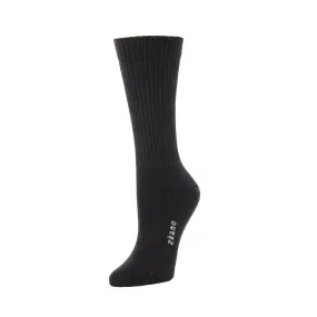 Rib Knit - Organic Cotton Crew Socks - Black