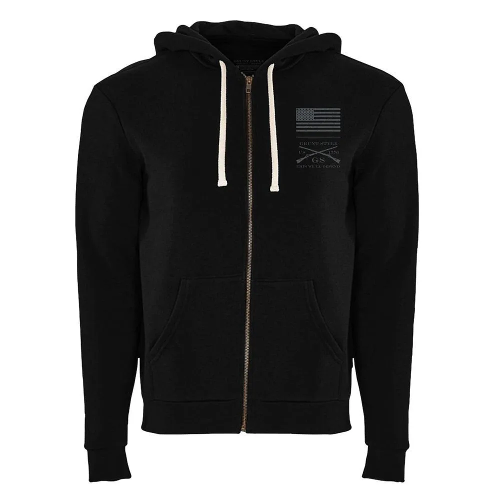 Strength Through Suffering Full-Zip Hoodie - Black