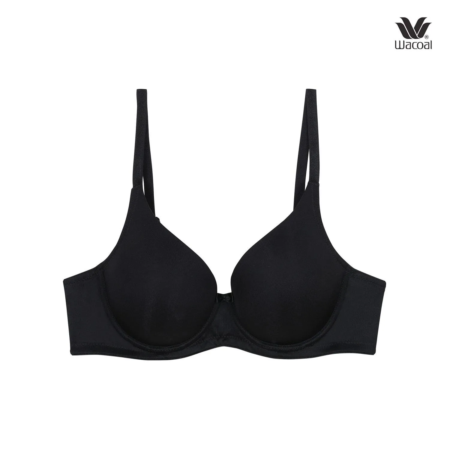 Wacoal Seamless Bra บราไร้ตะเข็บ เนียนเรียบ ใส่สบาย รุ่น WB5A87 สีดำ (BL)