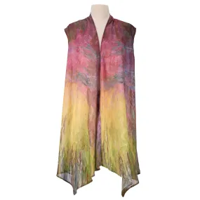 Waterlilies at Sunset Sheer Long Vests