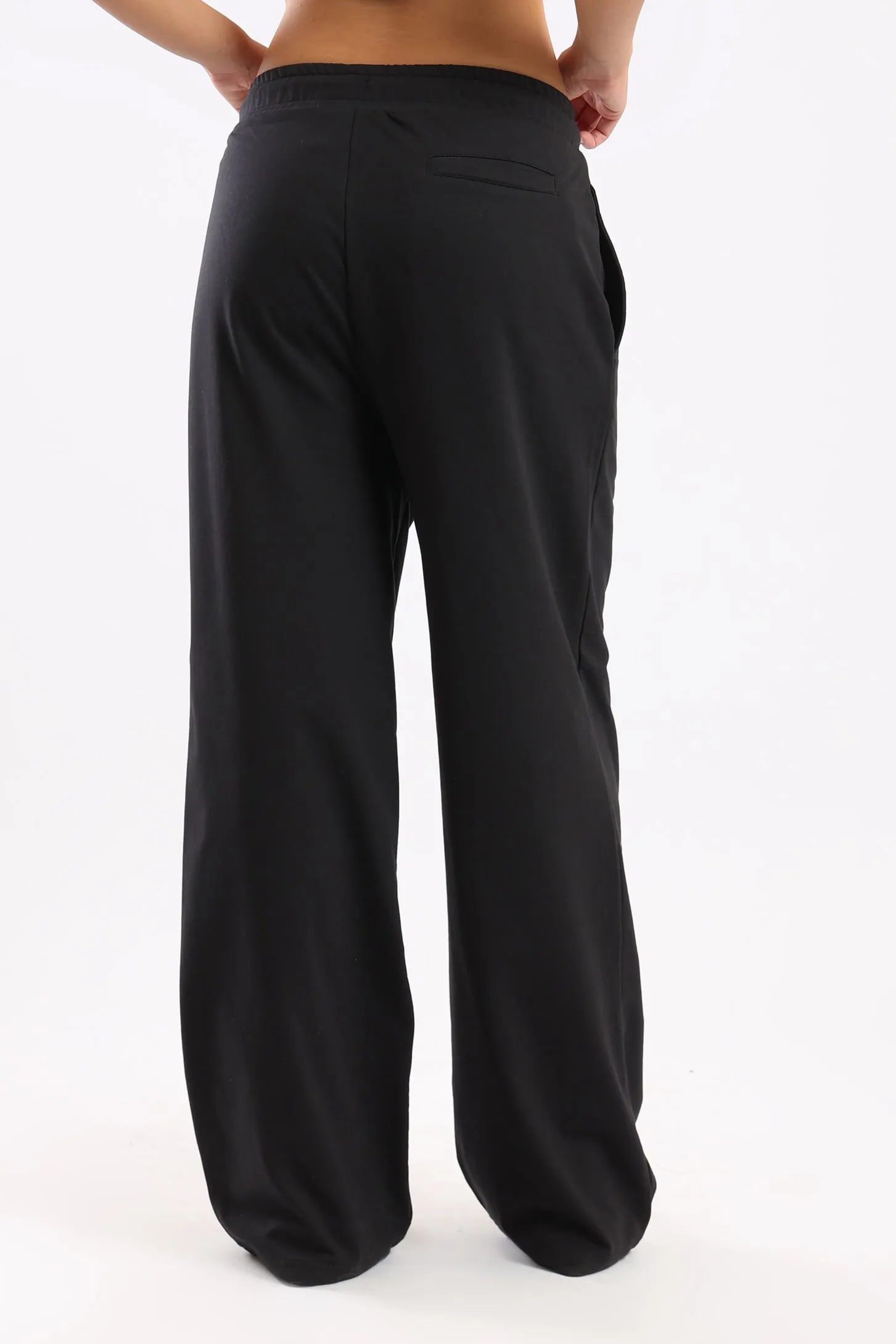 WIDE LEG JOGGERS - BLACK