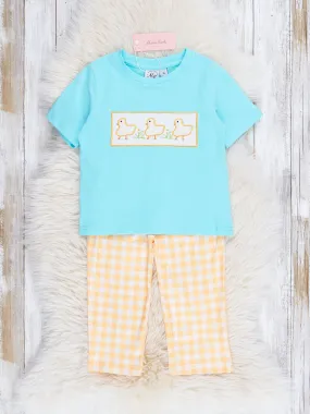 Yellow Gingham Chick Outfit